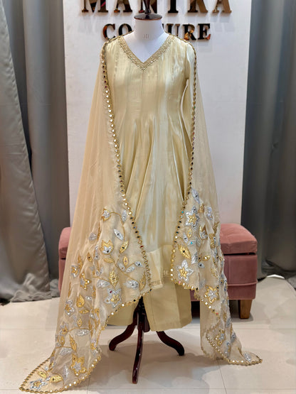 Noor Gold Mirror Work Set