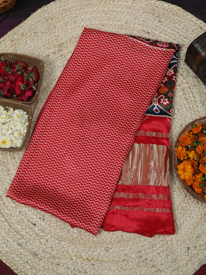 RED IKKAT PATOLA PRINT DUPATTA