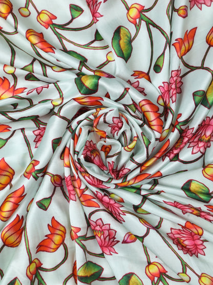 GREEN PICHWAI LOTUS PRINT DUPATTA