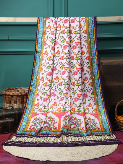 PURPLE PICHWAI LOTUS PRINT DUPATTA