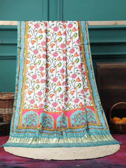 BLUE PICHWAI LOTUS PRINT DUPATTA
