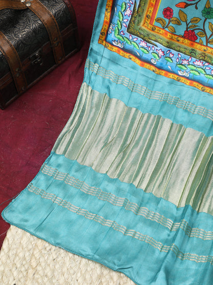 BLUE PICHWAI LOTUS PRINT DUPATTA