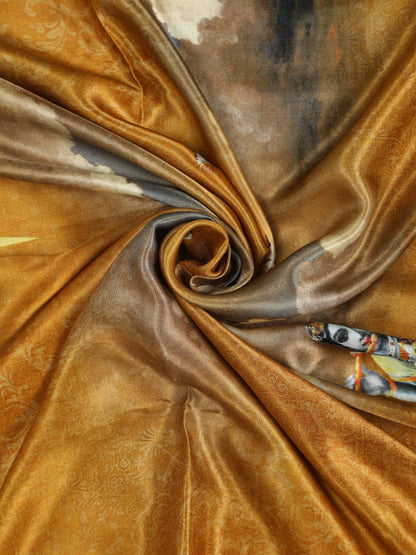 GREEN & YELLOW PICHWAI PRINT RADHA KRISHNA DUPATTA