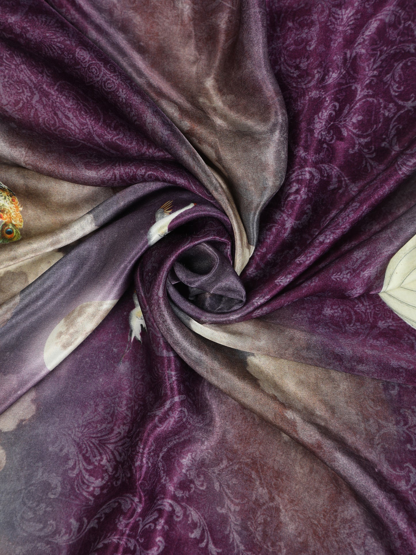 purple pichwai krishna print dupatta