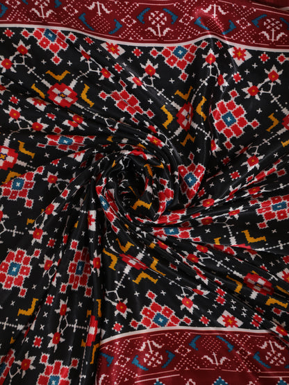 MARRON & BLACK IKKAT PATOLA PRINT DUPATTA