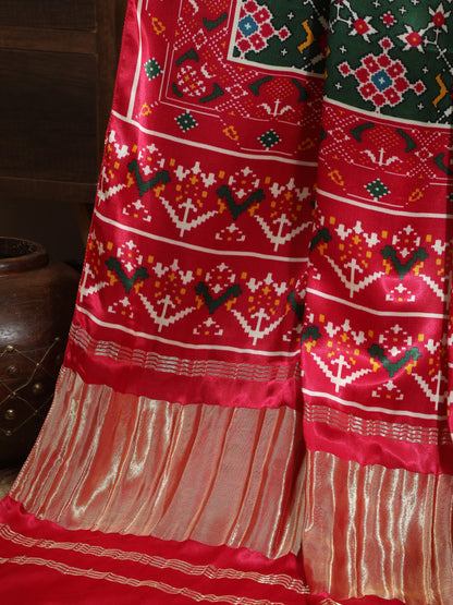 RANI & GREEN IKKAT PATOLA PRINT DUPATTA