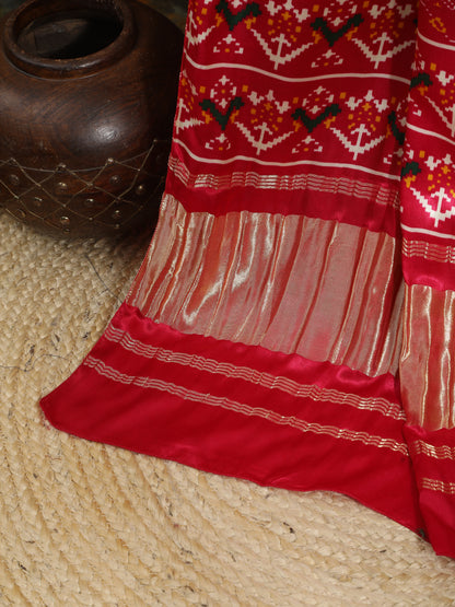 RANI & GREEN IKKAT PATOLA PRINT DUPATTA