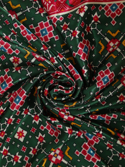 RANI & GREEN IKKAT PATOLA PRINT DUPATTA