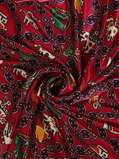 PURPLE& RANI IKKAT PATOLA PRINT DUPATTA