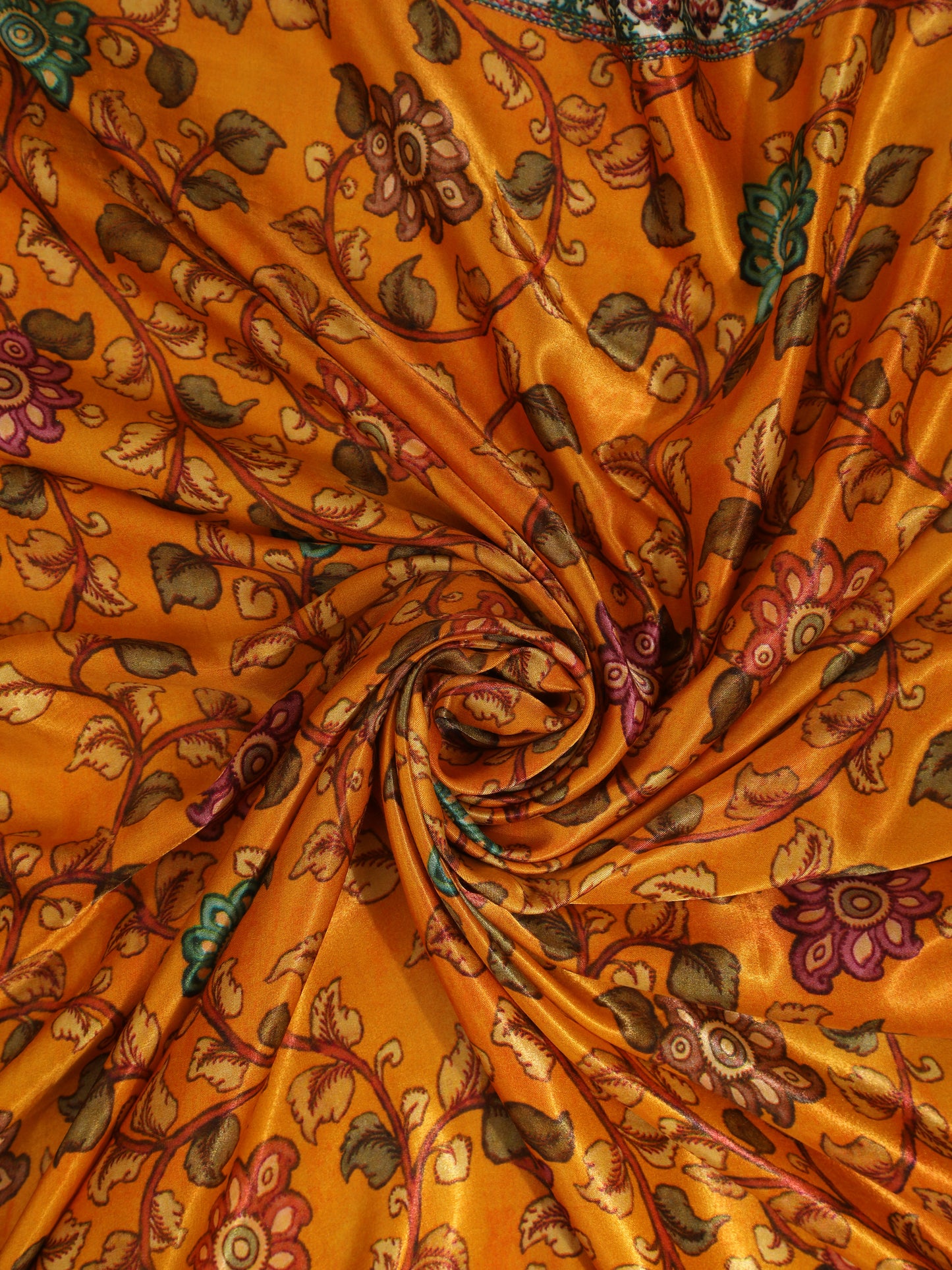 red&yellow pichwai with kalamkari dupatta