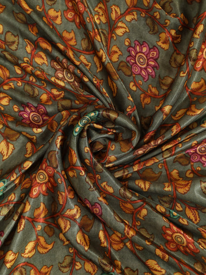 Green Pichwai With Kalamkari Dupatta