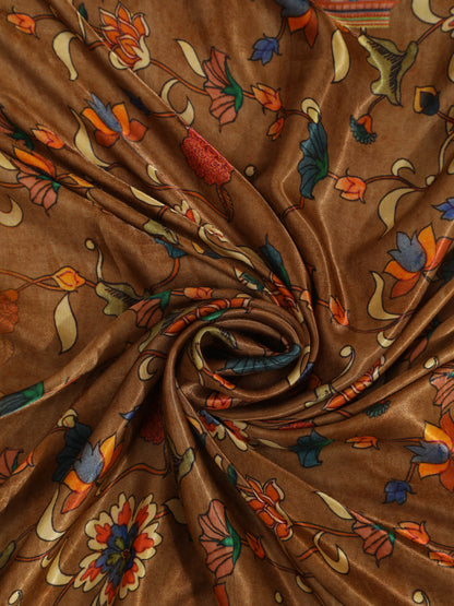 Maroon Pichwai With Kalamkari Dupatta
