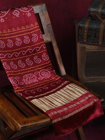 MAROON BANDHANI PRINT DUPATTA