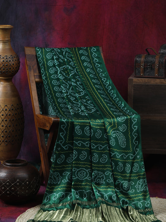 GREEN BANDHANI PRINT DUPATTA