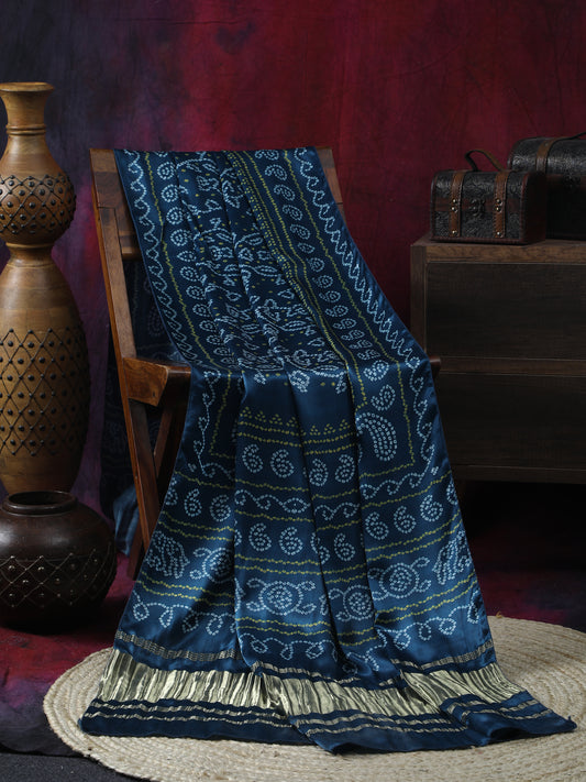 MOR PICH BLUE BANDHANI PRINT DUPATTA