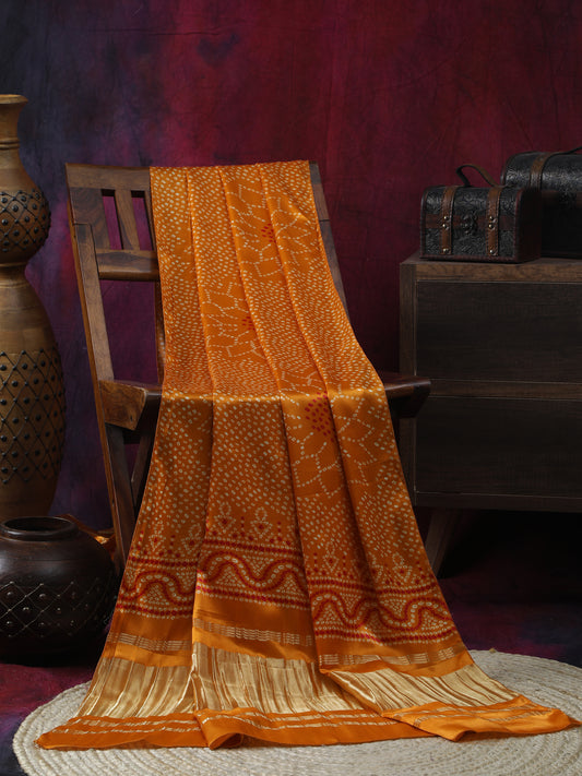 MUSTURED YELLOW SURYAMUKHI BANDHANI PRINT DUPATTA