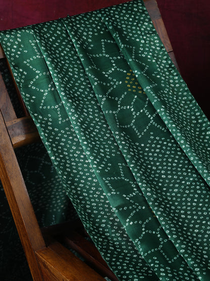 GREEN SURYAMUKHI BANDHANI PRINT DUPATTA