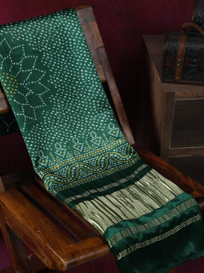 GREEN SURYAMUKHI BANDHANI PRINT DUPATTA