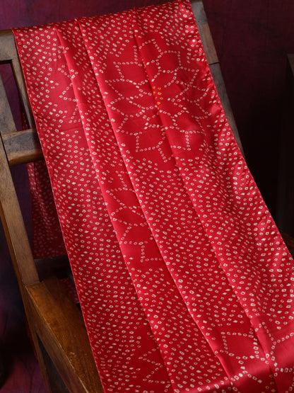 RED SURYAMUKHI BANDHANI PRINT DUPATTA