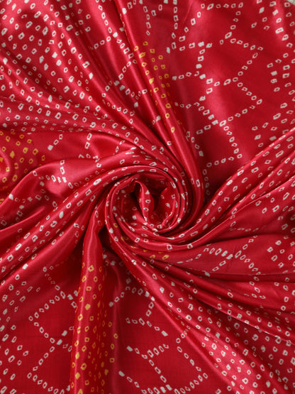 RED SURYAMUKHI BANDHANI PRINT DUPATTA