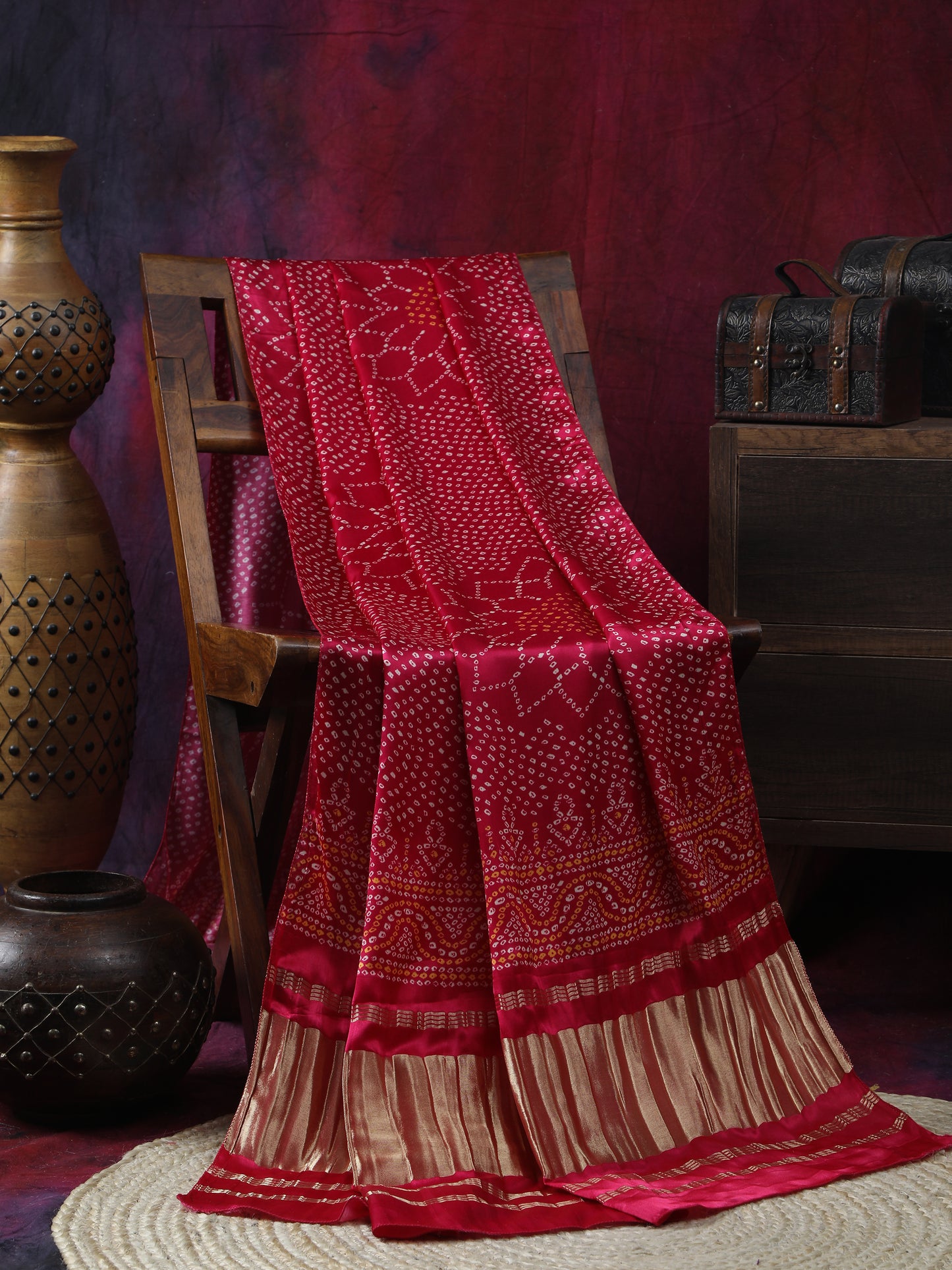 rani suryamukhi bandhani print dupatta