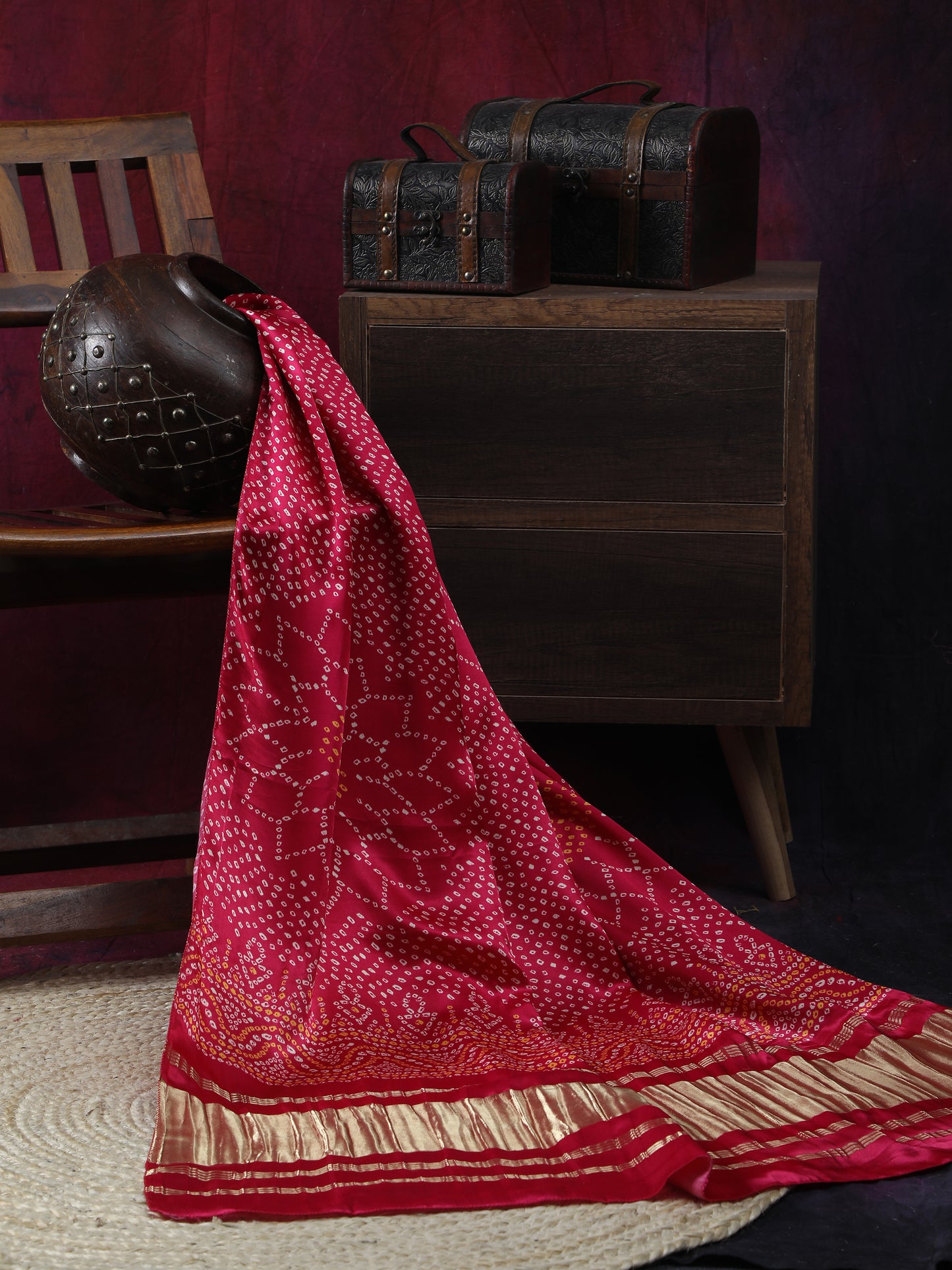 rani suryamukhi bandhani print dupatta