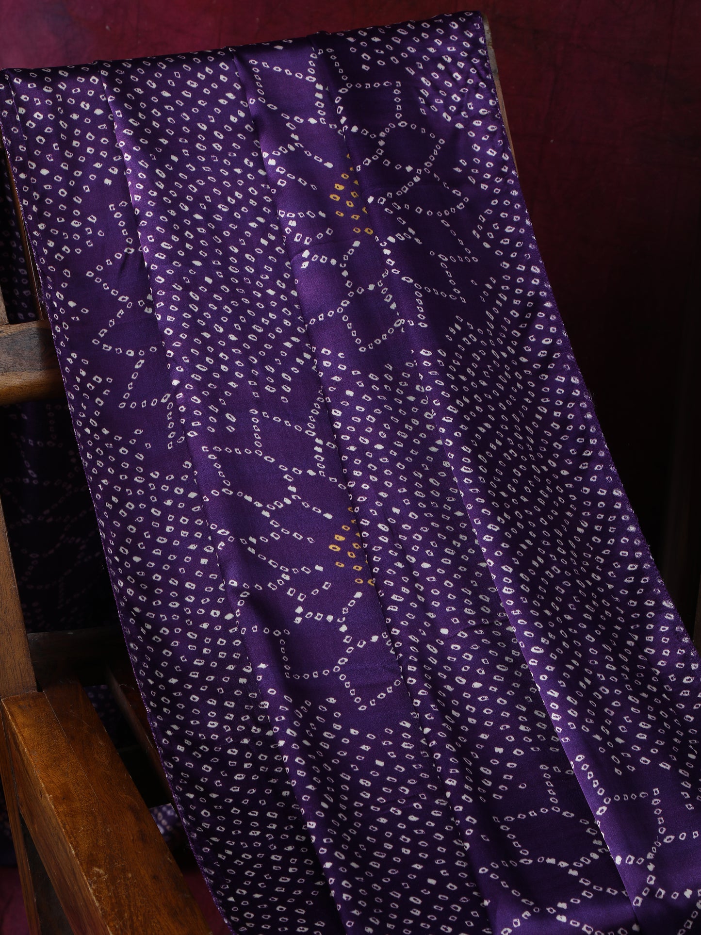 purple suryamukhi bandhani print dupatta
