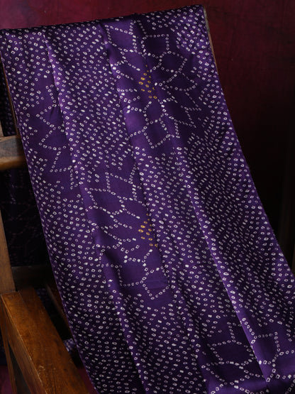 PURPLE SURYAMUKHI BANDHANI PRINT DUPATTA