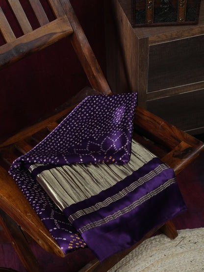PURPLE SURYAMUKHI BANDHANI PRINT DUPATTA