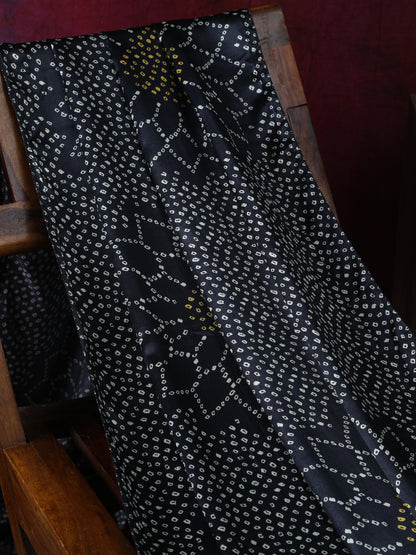 BLACK SURYAMUKHI BANDHANI PRINT DUPATTA