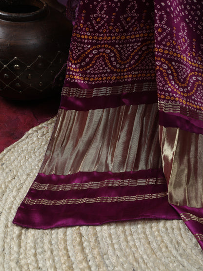 MAJANTA SURYAMUKHI BANDHANI PRINT DUPATTA