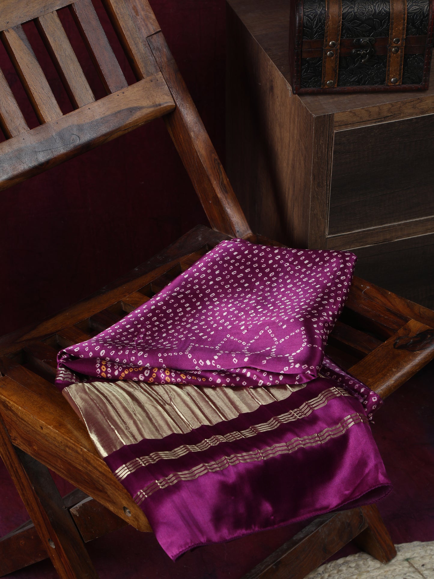 majanta suryamukhi bandhani print dupatta