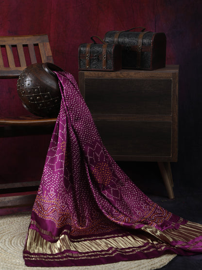 MAJANTA SURYAMUKHI BANDHANI PRINT DUPATTA