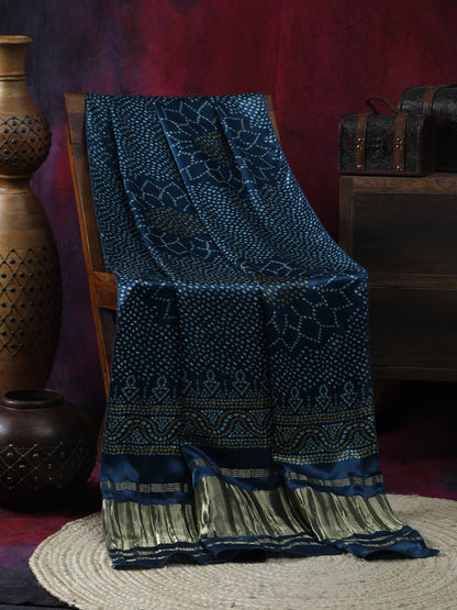 RAMA BLUE SURYAMUKHI BANDHANI PRINT DUPATTA