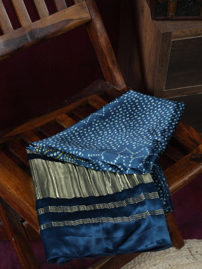 RAMA BLUE SURYAMUKHI BANDHANI PRINT DUPATTA