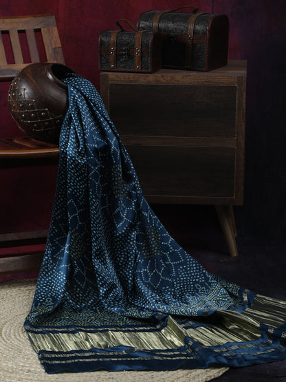 RAMA BLUE SURYAMUKHI BANDHANI PRINT DUPATTA