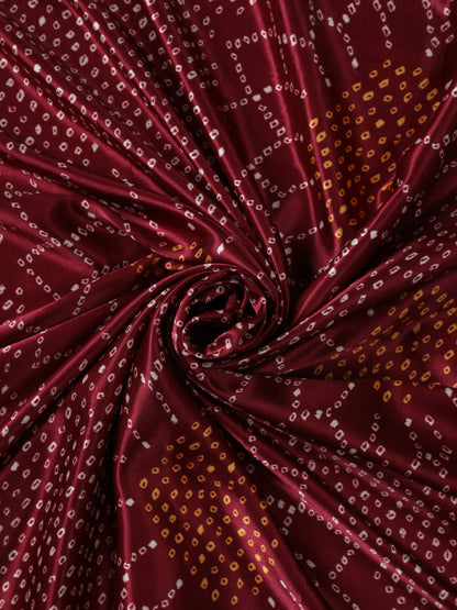 MAROON SURYAMUKHI BANDHANI PRINT DUPATTA