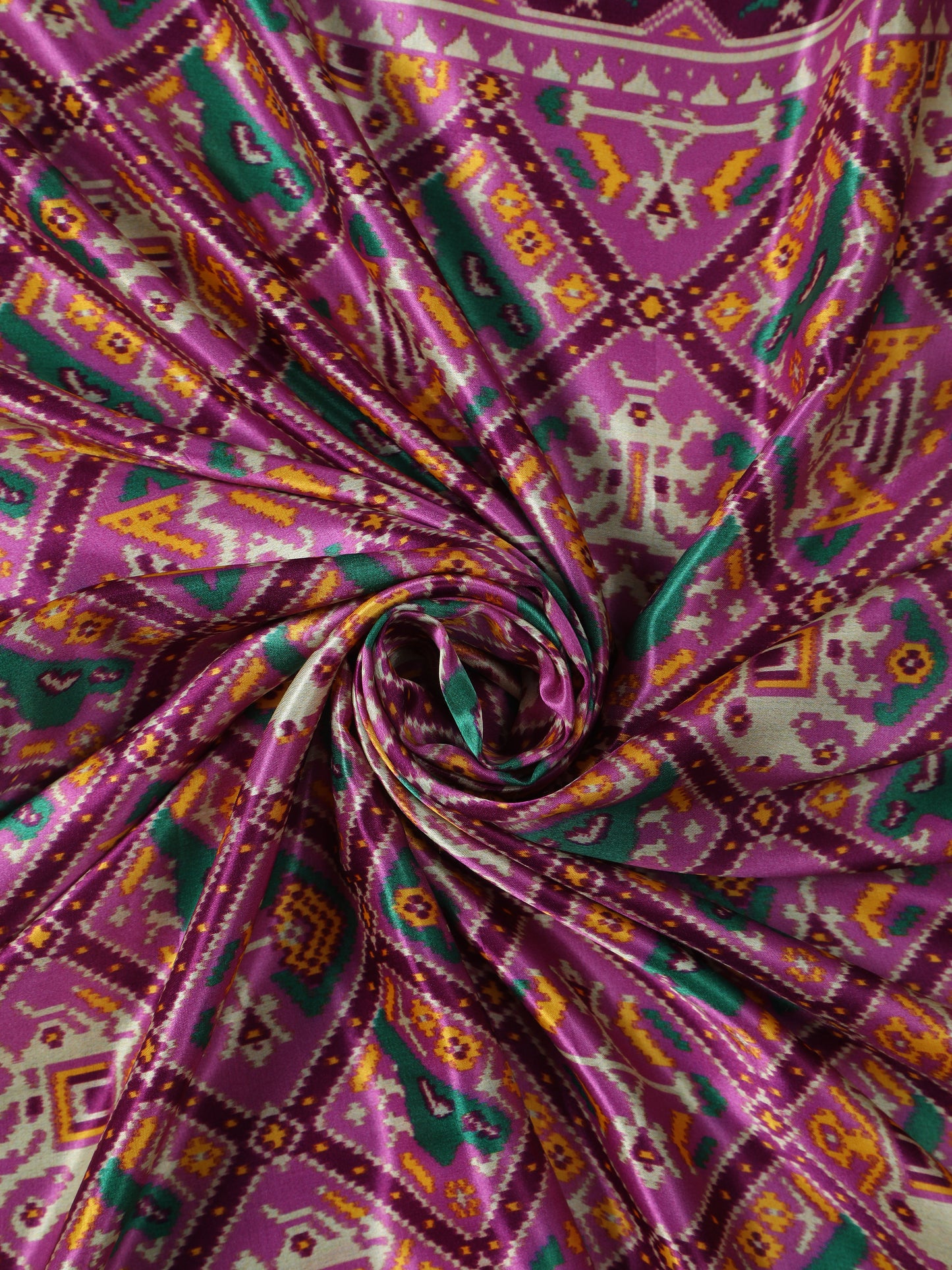 purple majanta patola print dupatta in modal silk