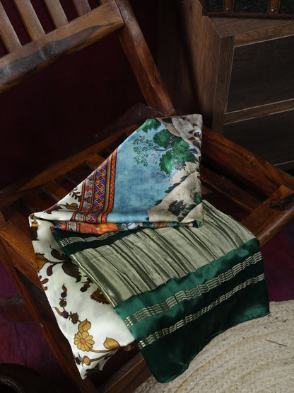 Pichwai With Kalamkari Ramayan theme Dupatta