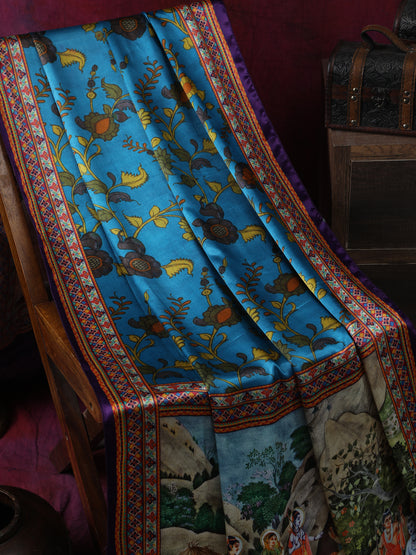 Pichwai With Kalamkari Dupatta