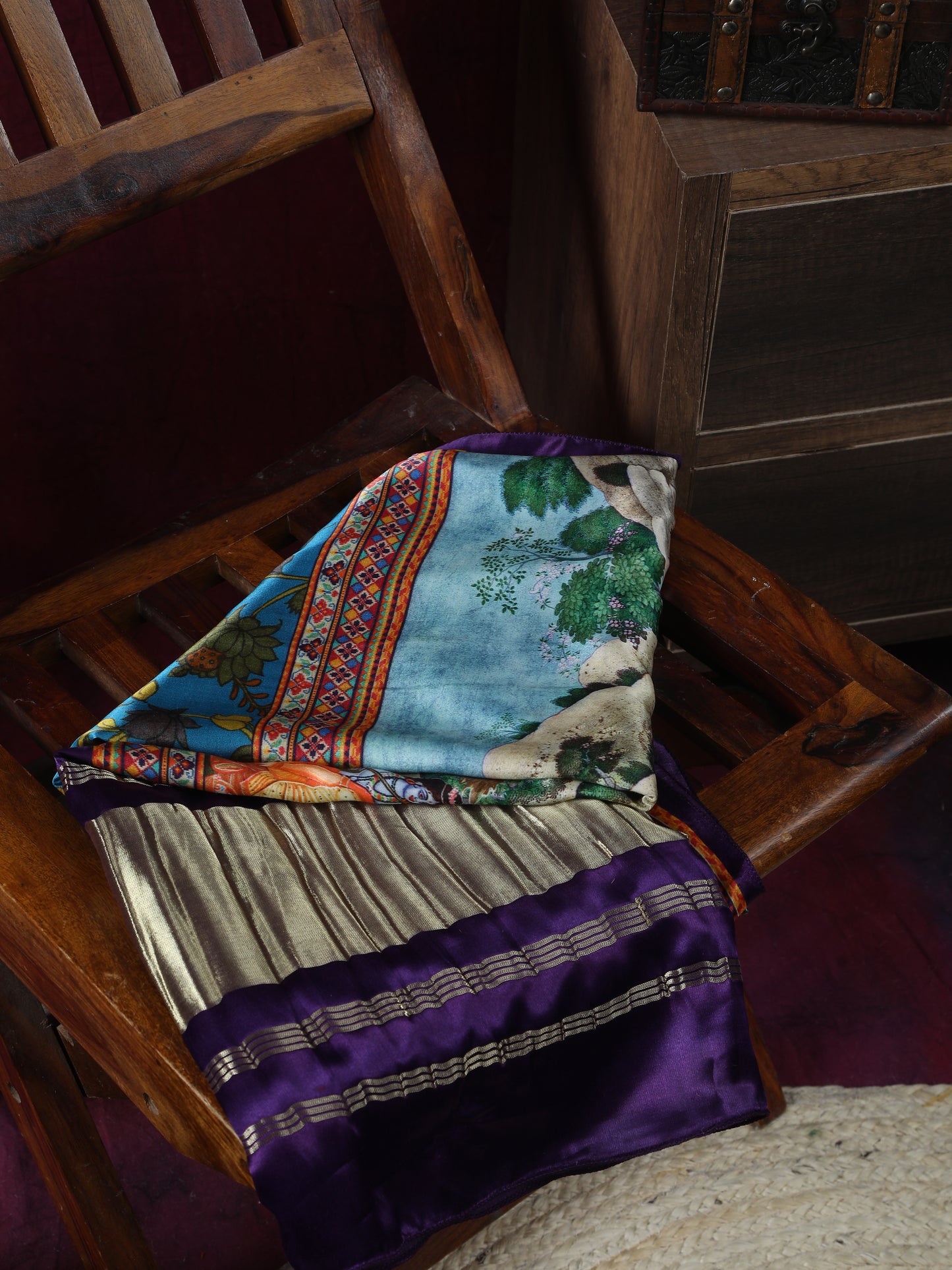 pichwai with kalamkari dupatta