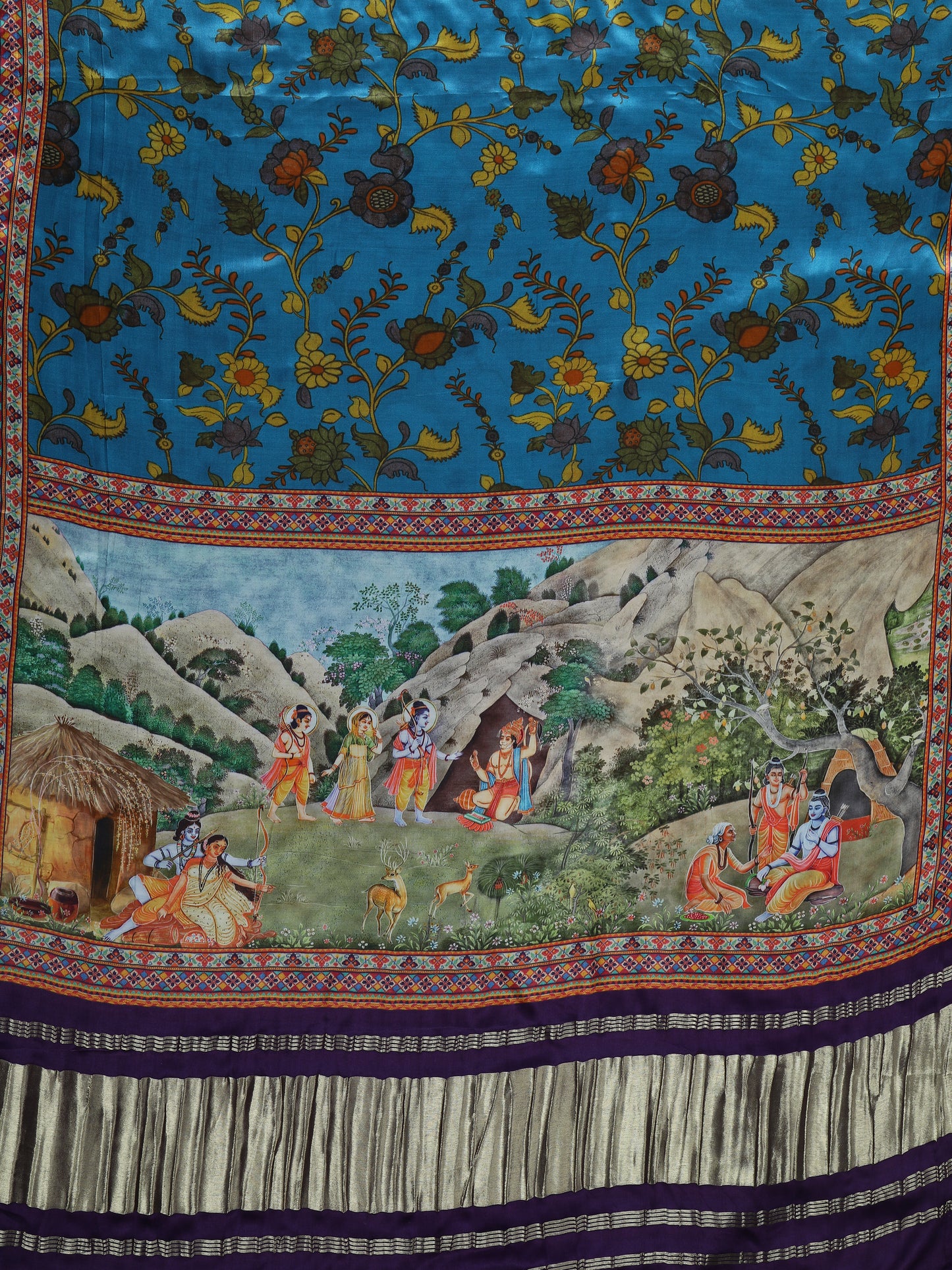 pichwai with kalamkari dupatta