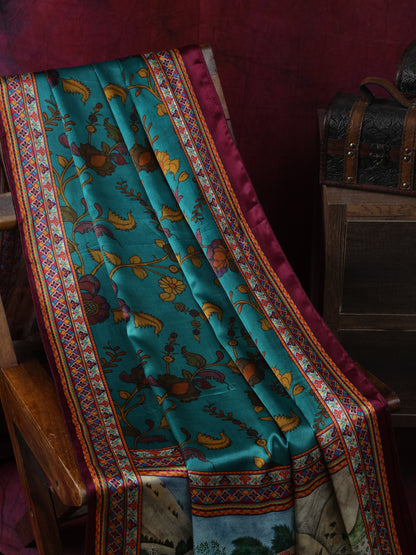 Pichwai With Kalamkari Dupatta