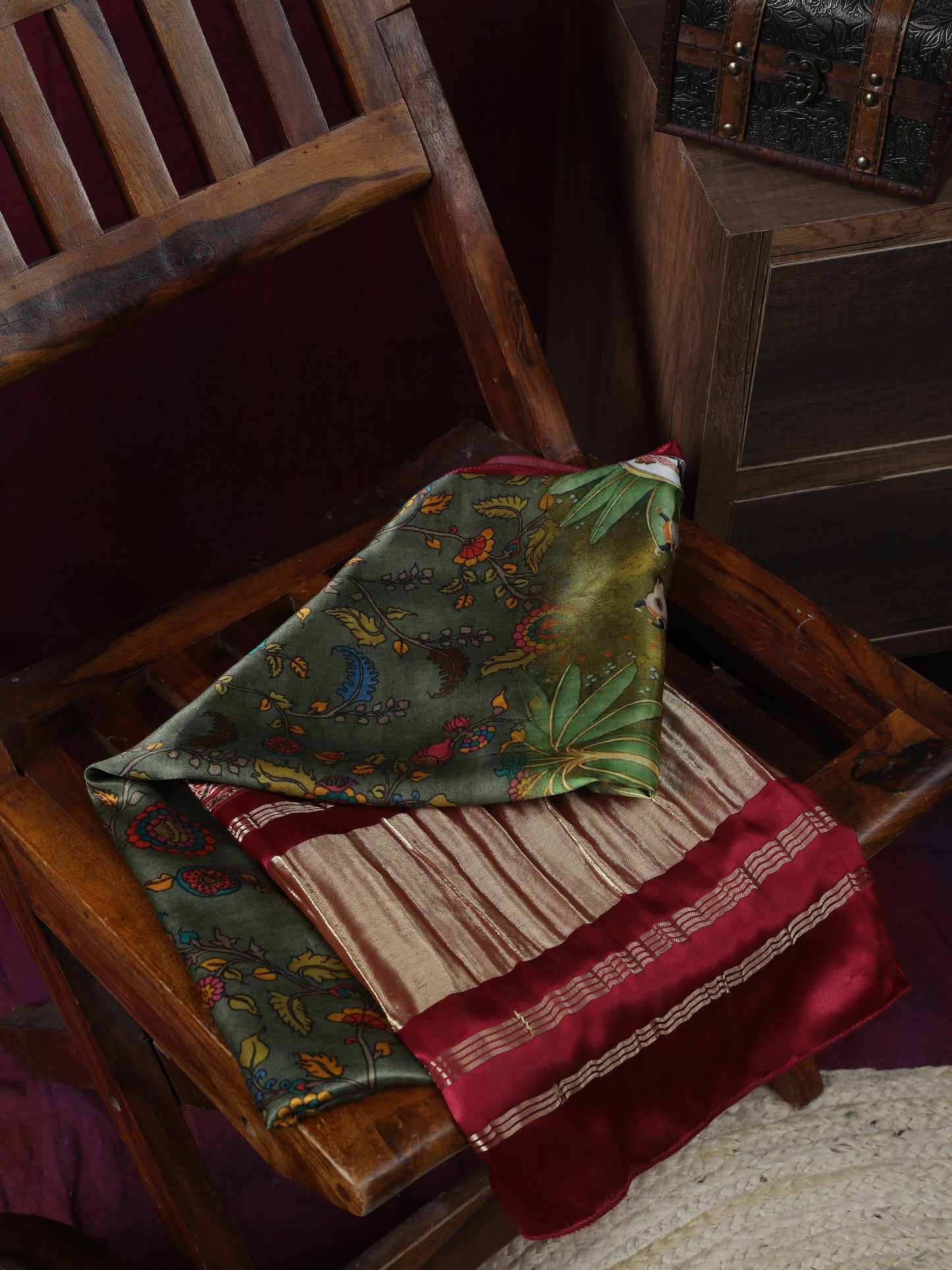 pichwai with kalamkari dupatta