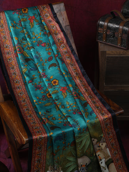Pichwai With Kalamkari Dupatta