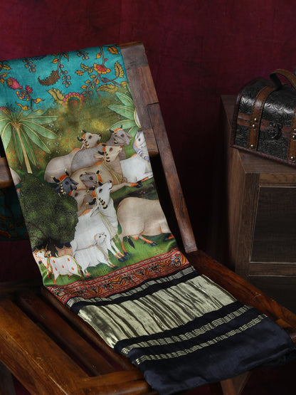 Pichwai With Kalamkari Dupatta