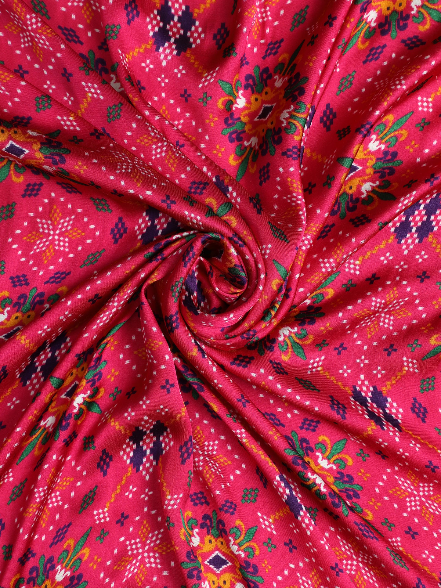 purple & rani ikkat saree with tissue pallu