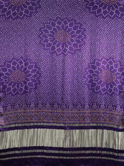 PURPLE SURYAMUKHI BANDHANI PRINT DUPATTA