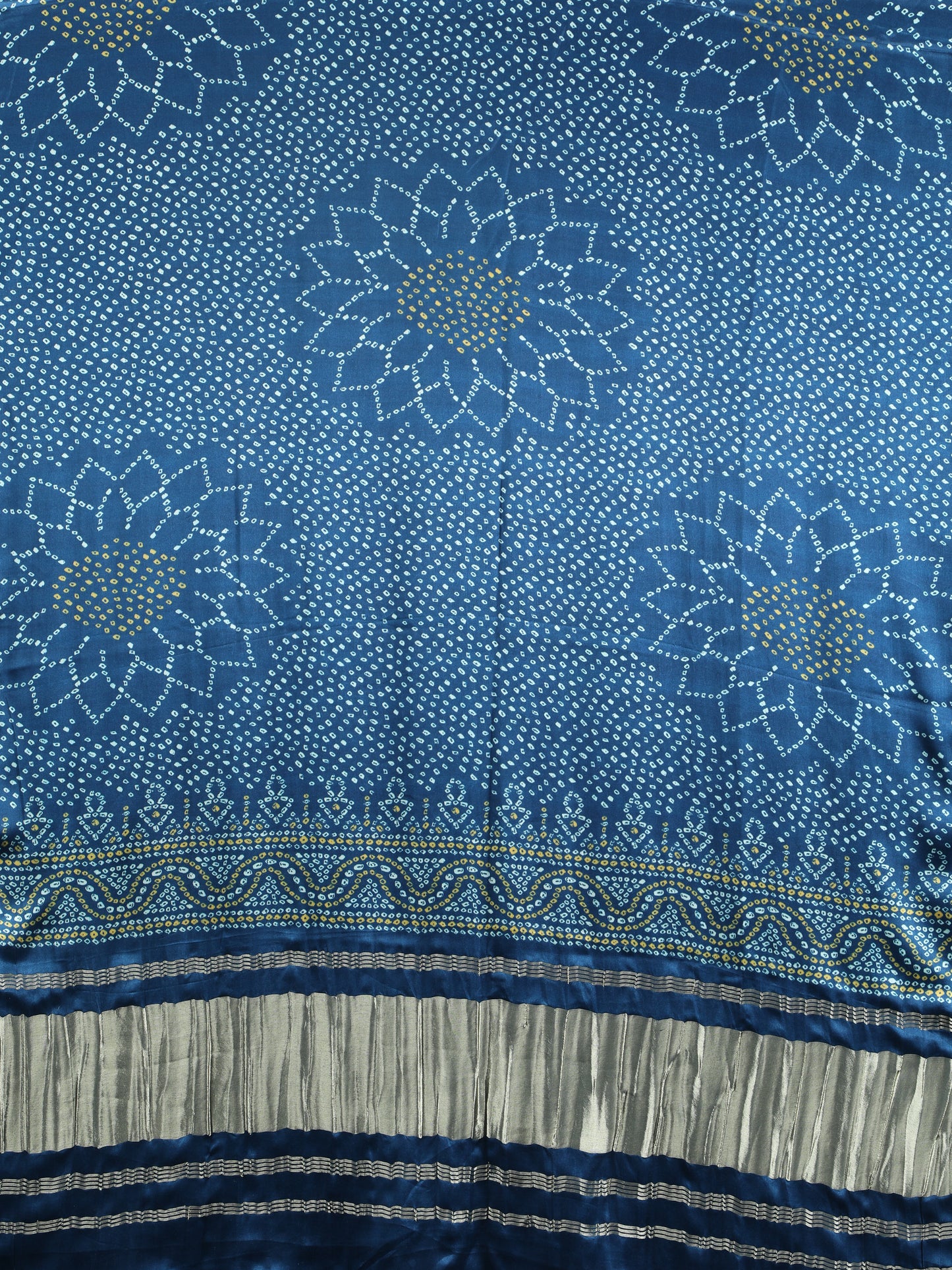 rama blue suryamukhi bandhani print dupatta
