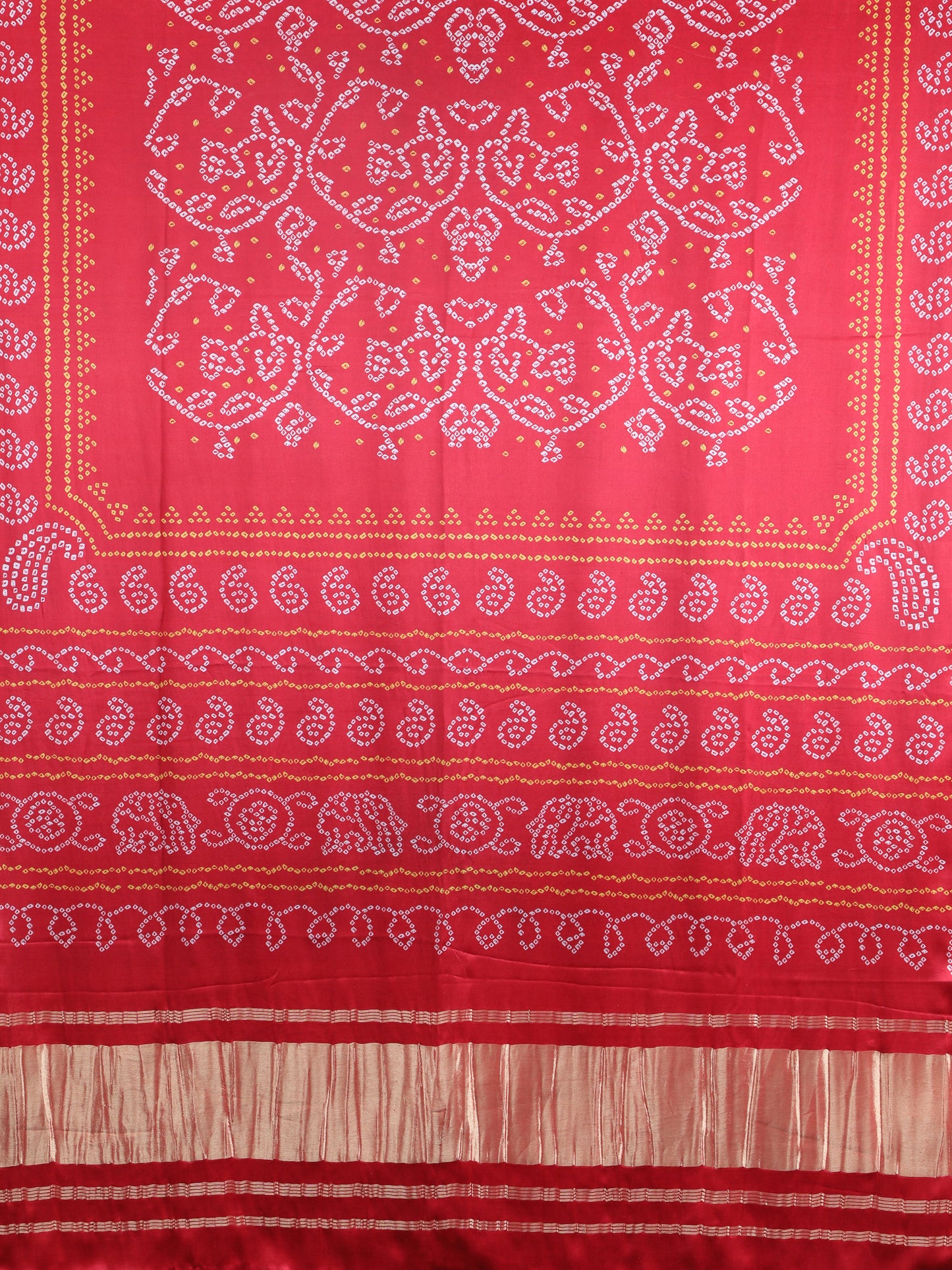 red bandhani print dupatta